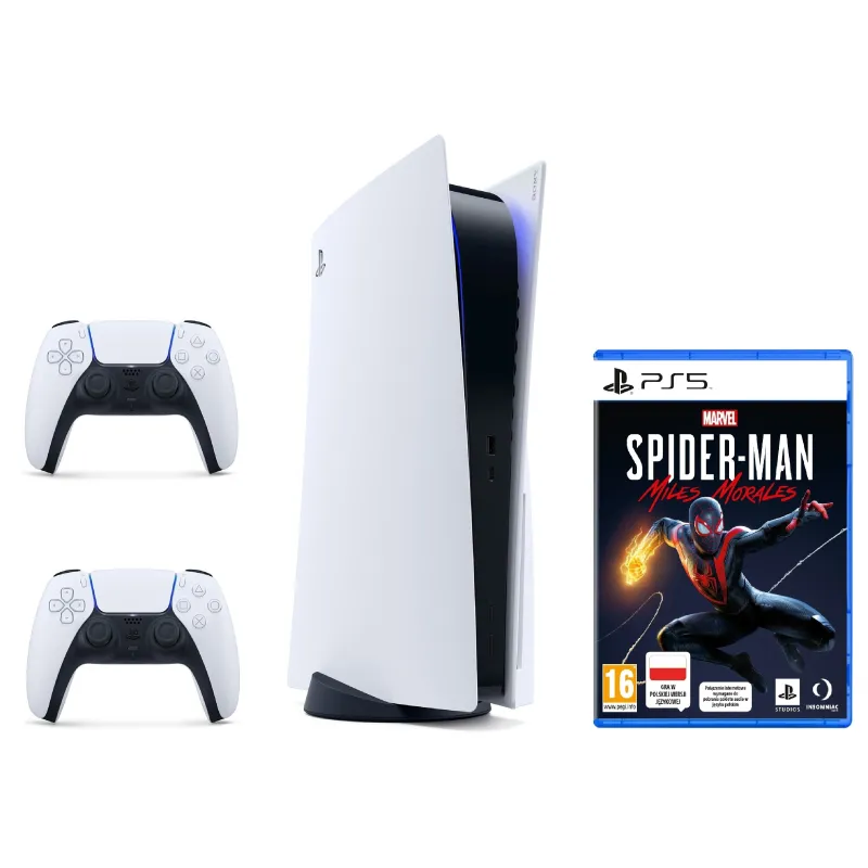 Ігрова консоль Sony Playstation 5 + gamepad DualSense белый + Spider-Man: Miles Morales